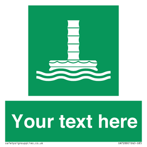 Custom sign safe condition Evacuation chute 